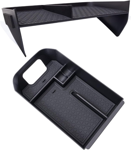 2PCS Center Console Organizer Compatible with 2019-2024 2025 Toyota Rav4 Interior Accessories, Gear Shift Storage Tray Secondary Box Insert Divider