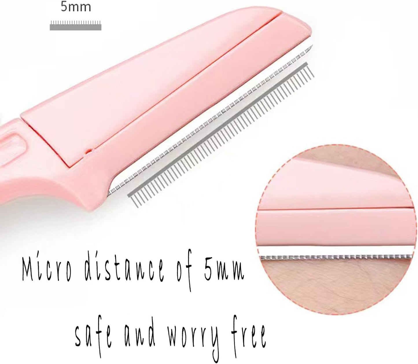 Eyebrow Razor, 6 pcs Foldable Shaving Grooming Blades Kits, Facial Hair Shaper Remover with Precision Cover for Women Makeup Face Care Tools Comes with a pair of eyebrow trimming scissors