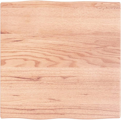 Homgoday 60 x 60 cm Light Brown Solid Oak Tabletop, Raw Edge Design, Versatile Replacement for Coffee Table, Dining Table, Desk Top - Durevole & Stylish