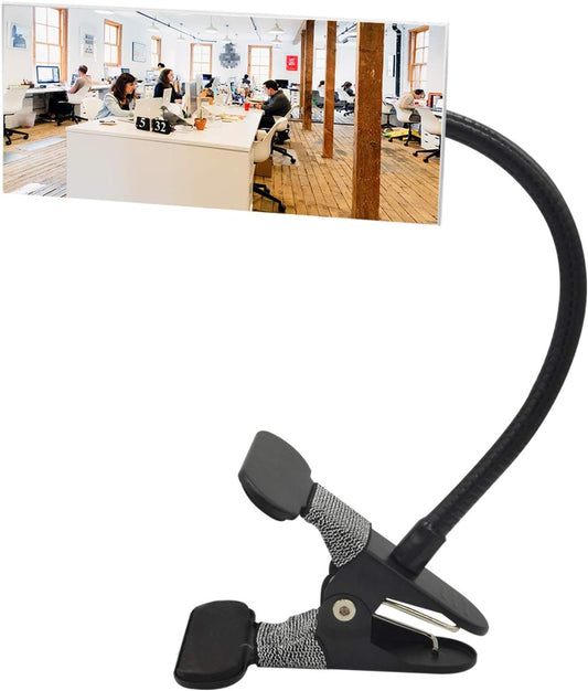 Clip On Security Mirror, Ampper Convex Cubicle Mirror for Personal Safety and Security Desk Rear View Monitors or Anywhere (6.69" x 2.95", Rectangle)