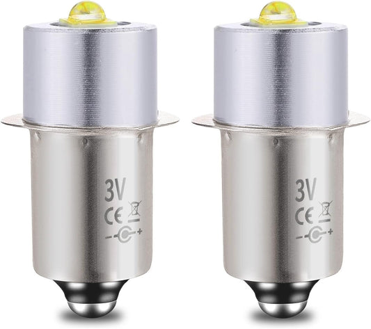 LudoPam LED Conversion Kit Upgrade Bulb Compatible for Maglite Flashlight 2 Cell C/D, 2 Pack