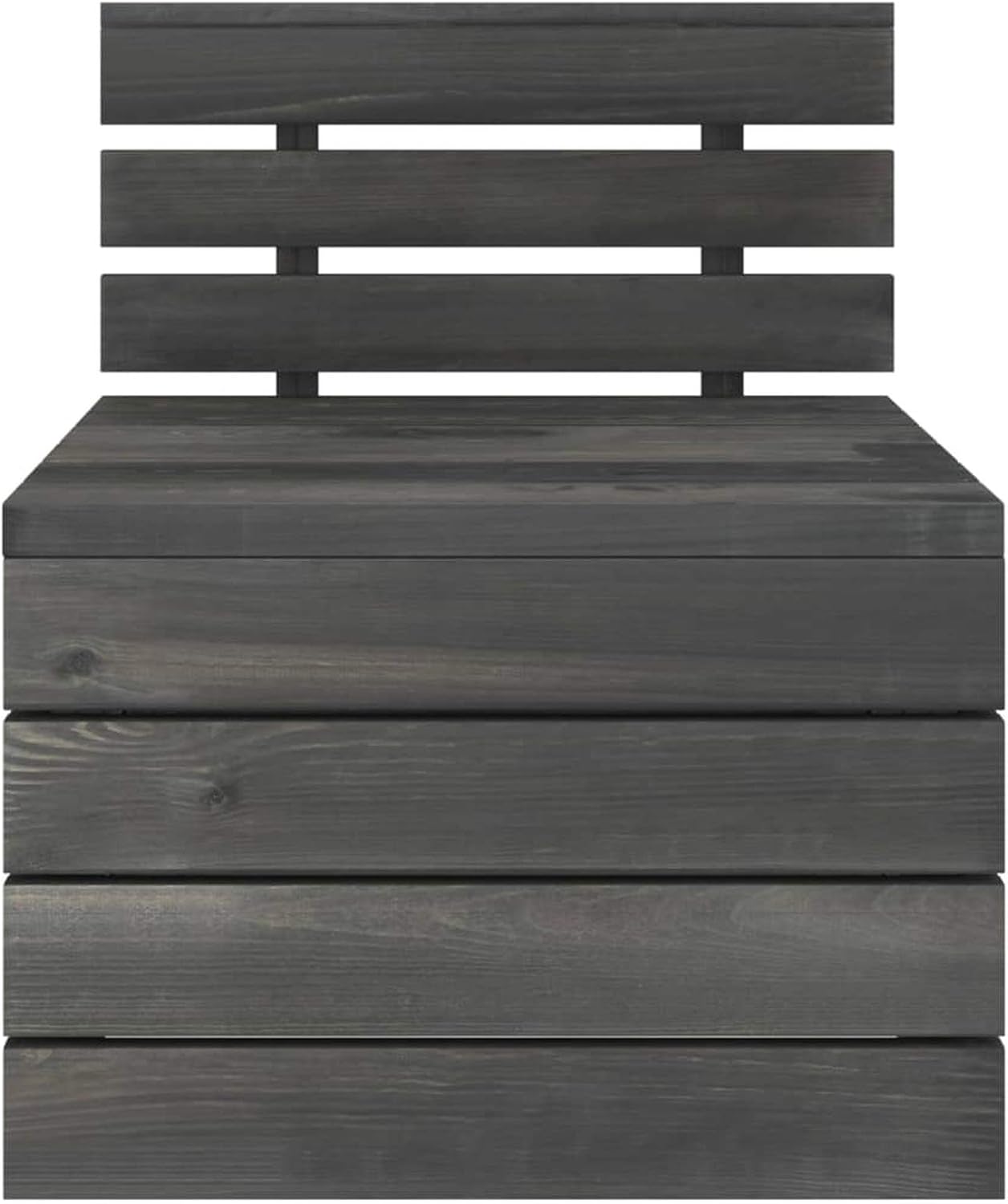 Homgoday Set Divani da Giardino su Pallet 2pz Pino Massello Grigio Scuro, Lettini Prendisole, Divano Letto Mobili, Lettini da Giardino, Lettino da Piscina da Giardino per Esterno Piscina
