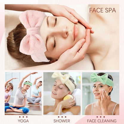 Skincare Headband For Washing Face Skin Care Headband Makeup Headbands For Women Spa Headband For Washing Face Head Band For Skincare Hair Band For Washing Face Makeup Accessories Fluffy Headband