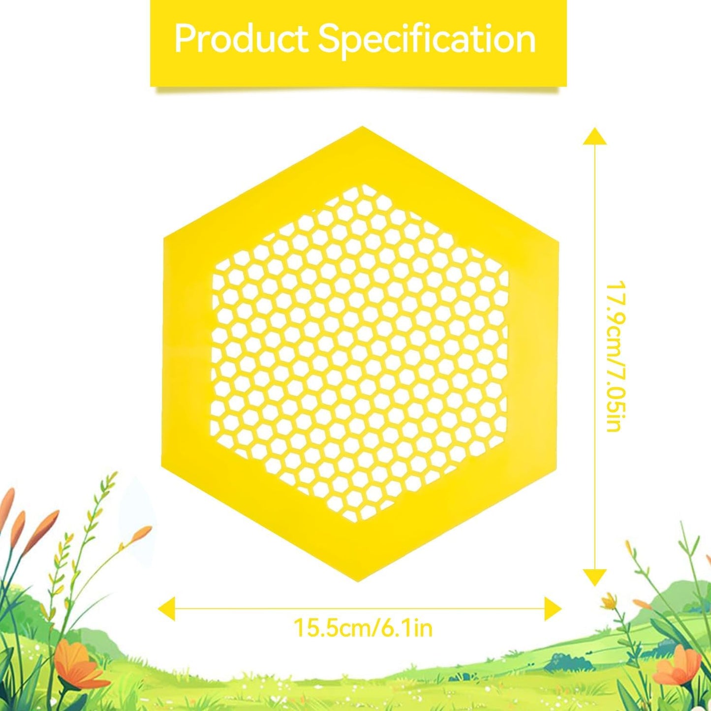 Proxima Direct 1 Pack Large Floating Bee Island for Driking Floatable Bee Waterer Bee Feeder with Beehive Design, Floating Watering Station for Feeding for Outdoor Garden (Yellow)