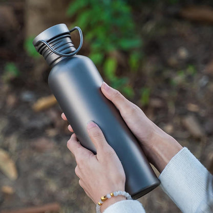 Outdoor Titanium Water Bottles - Lightweight Sports Hydration Cup, Leak-Proof Travel Drinkware | Pure Titanium Camping Bottle for Hiking, Cycling, Trekking, Boiling Water, Portable Adventure Use