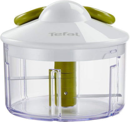 Tefal K1330404 Manual Food Chopper and Mixer with Stainless Steel Blades for Vegetables, Onions, Herbs and Nuts, 5 Second Chopper, 500 ml, Green - Dark Citronnelle
