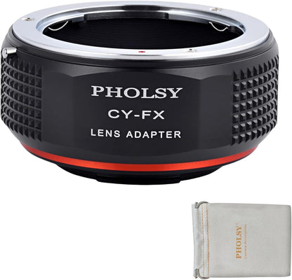 PHOLSY Adapter Ring Compatible with Contax/Yashica CY Mount Lenses to Fujifilm X Mount Camera Body for X-H2S, X-Pro3, X-T5, X-T4, X-T3, X-S20, X-S10, X-T30II, X-E4 etc. CY-FX