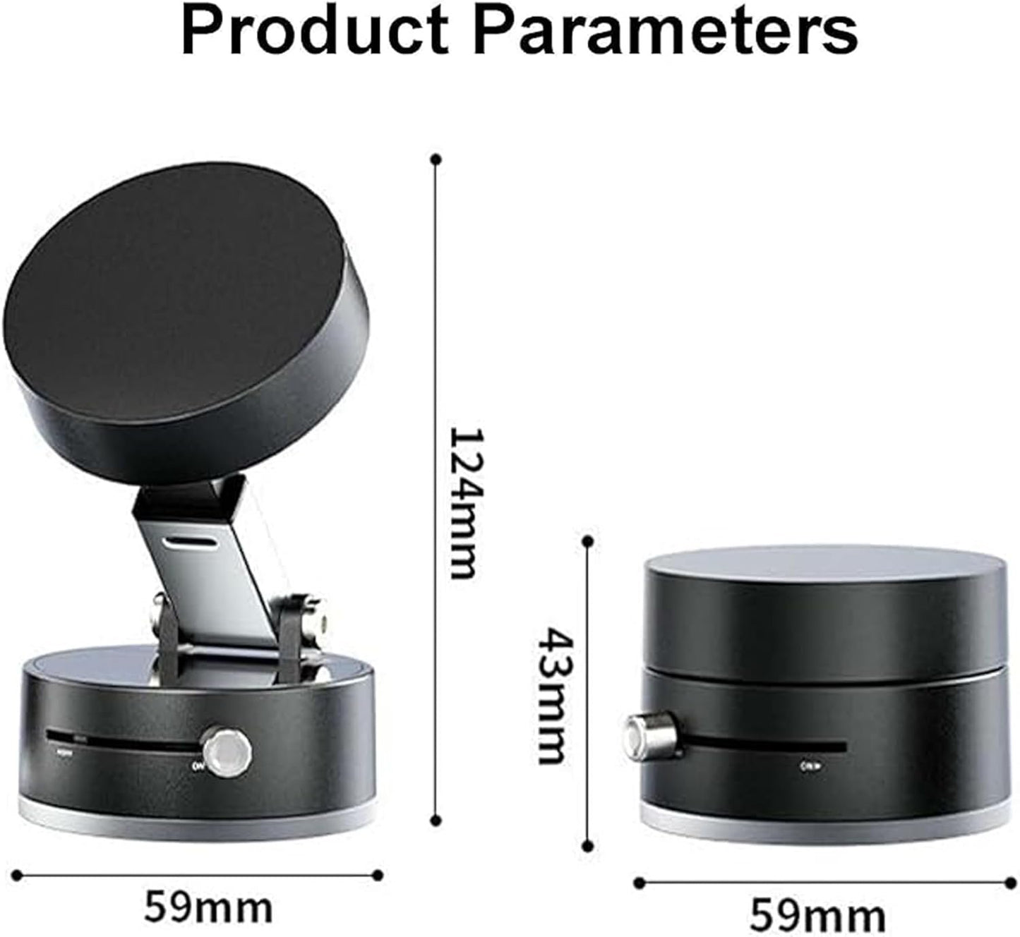 Suction Phone Holder,2025 New Phone Stand,Suction Phone Mount,Foldable and Retractable Double-Sided Electronic Phone Holder for All Phones (Black)