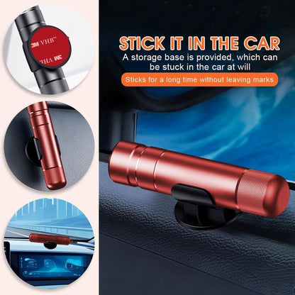 Chamgeco 2PCS Car Glass Breaker with Seatbelt Cutter, Portable 2-in-1 Safe Hammer Car Window Breaker Under Water, Functional Auto Glass Breaker, Emergency Window Breaking Tool Car Escape Tools (Red)