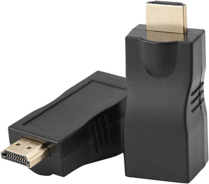 Dilwe HDMI to RJ45 Converter, 30M Lossless Single Cable Extender, 4k * 2k HDMI to RJ45 Conversion Adapter, Supports HDMI1.4 3D 1080P, Plug and Play, Stable Transmission