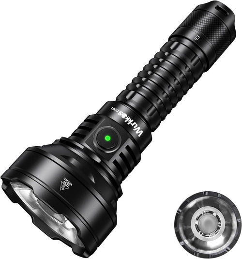 Wurkkos Tactical Flashlight High Lumens TD01 Rechargeable Torch 2000 Lumen, Max 1039 Meters Beam Distance Led Torch, Powerful IP68 Waterproof Flashlight for Camping Hiking(6000K)