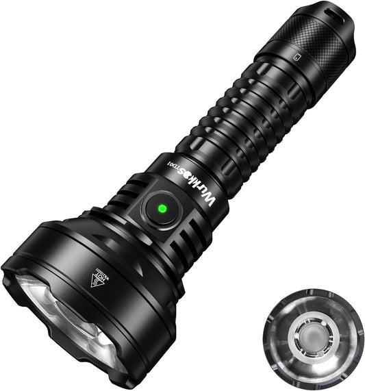 Wurkkos Tactical Flashlight High Lumens TD01 Rechargeable Torch 2000 Lumen, Max 1039 Meters Beam Distance Led Torch, Powerful IP68 Waterproof Flashlight for Camping Hiking(6000K)