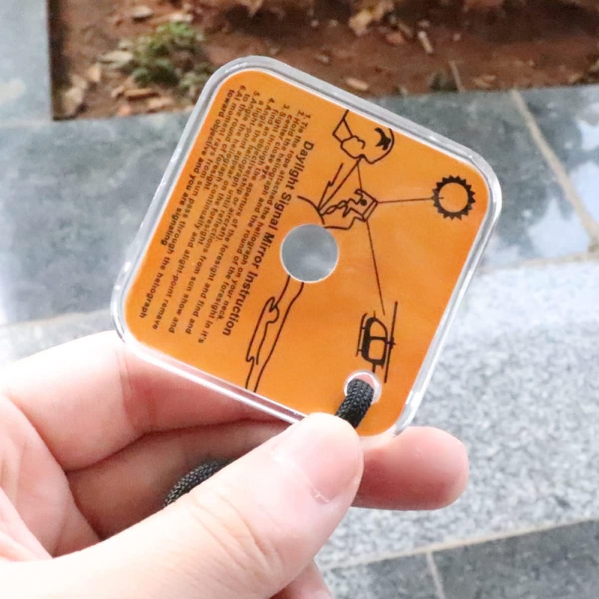 POPETPOP Pcs Signal Mirror for Outdoor Activities Transmission Range Reflective for Emergency Camping Skiing