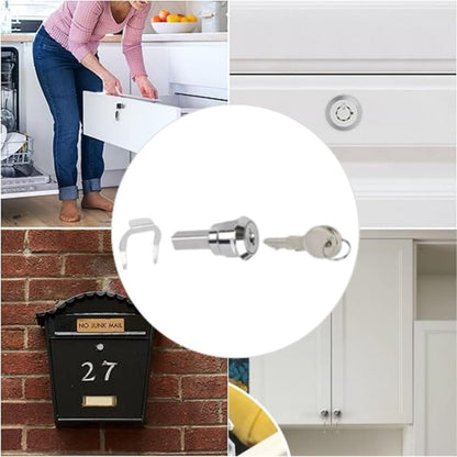1 Pack Cabinet Lock with Keys, Key Lock, Heavy Duty Cabinet Cam Lock Set for Cabinets, RV Storage Locks, RV Compartment Locks for Truck Pickup Tool Box Mailbox Drawer Cabinet, Cam Locks Keyed Alike