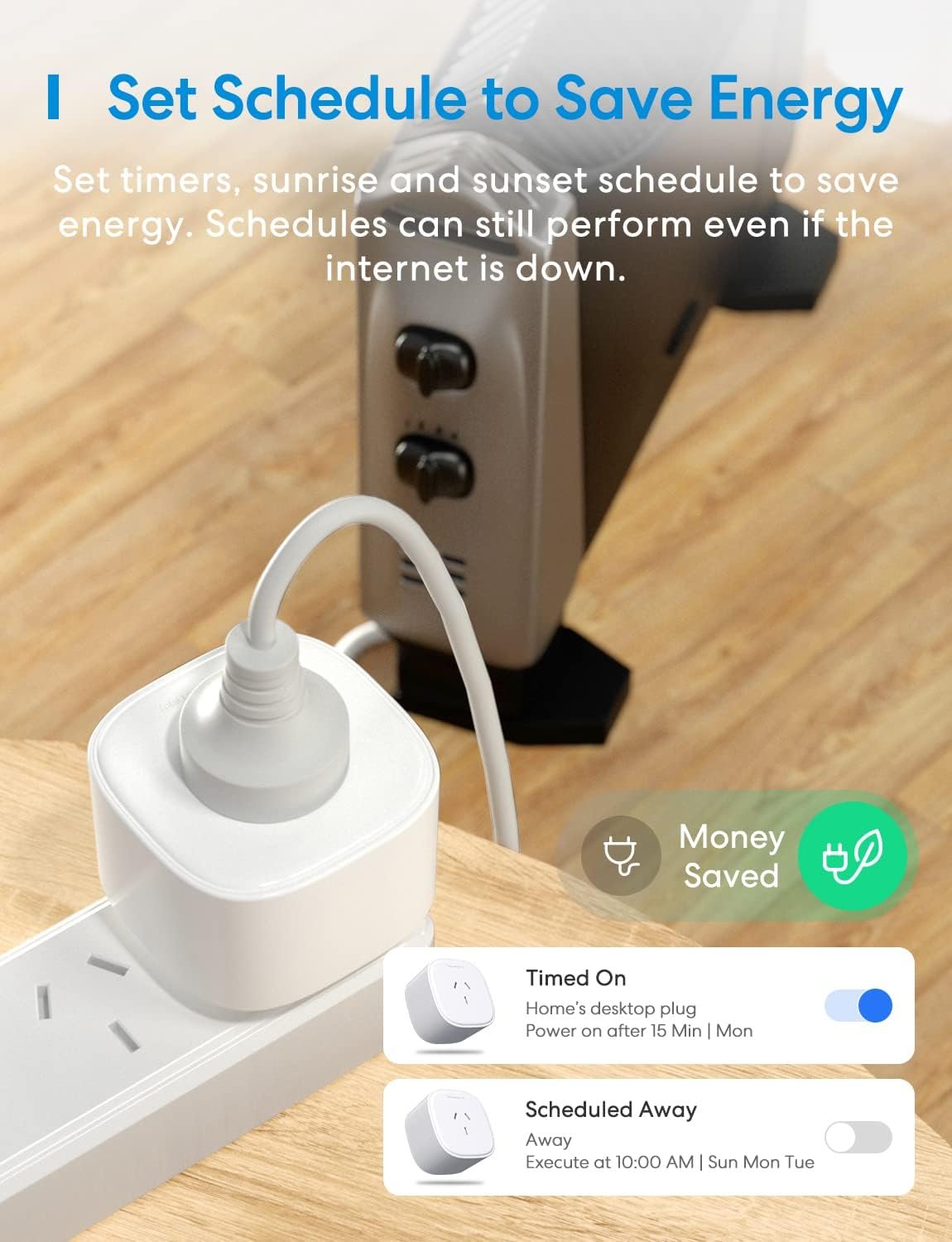 meross Smart Plug WiFi Outlet Works with Apple HomeKit, Siri, Alexa, Google Home, Smart Socket with Timer Function, Remote Control, No Hub Required