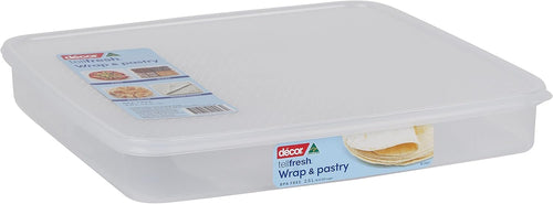 DÃ©cor Food Storage Container for Pastry Sheets, Slices and Pita Breads 2.5L,White