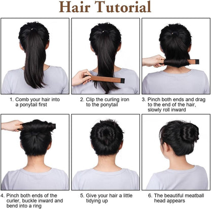 URAQT Donut Bun Maker, 2 Pieces Easy Bun for Hair Bun Maker, Fashion Hair Styling Clip Hairstyle DIY Tool for Girl Women