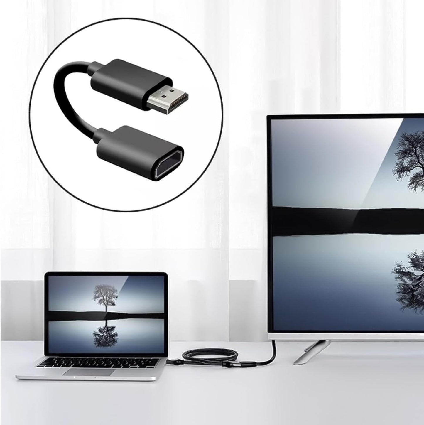 Flexible HDMI2.0 Extension Adapter Male to Female Cable for 4K60Hz UHD Displays for Streaming