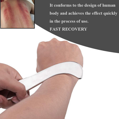 FeelFree Sport Stainless Steel Gua Sha Scraping Massage Tool-Muscle Scraper - Soft Tissue Mobilization,Physical Therapy for Back, Legs, Arms