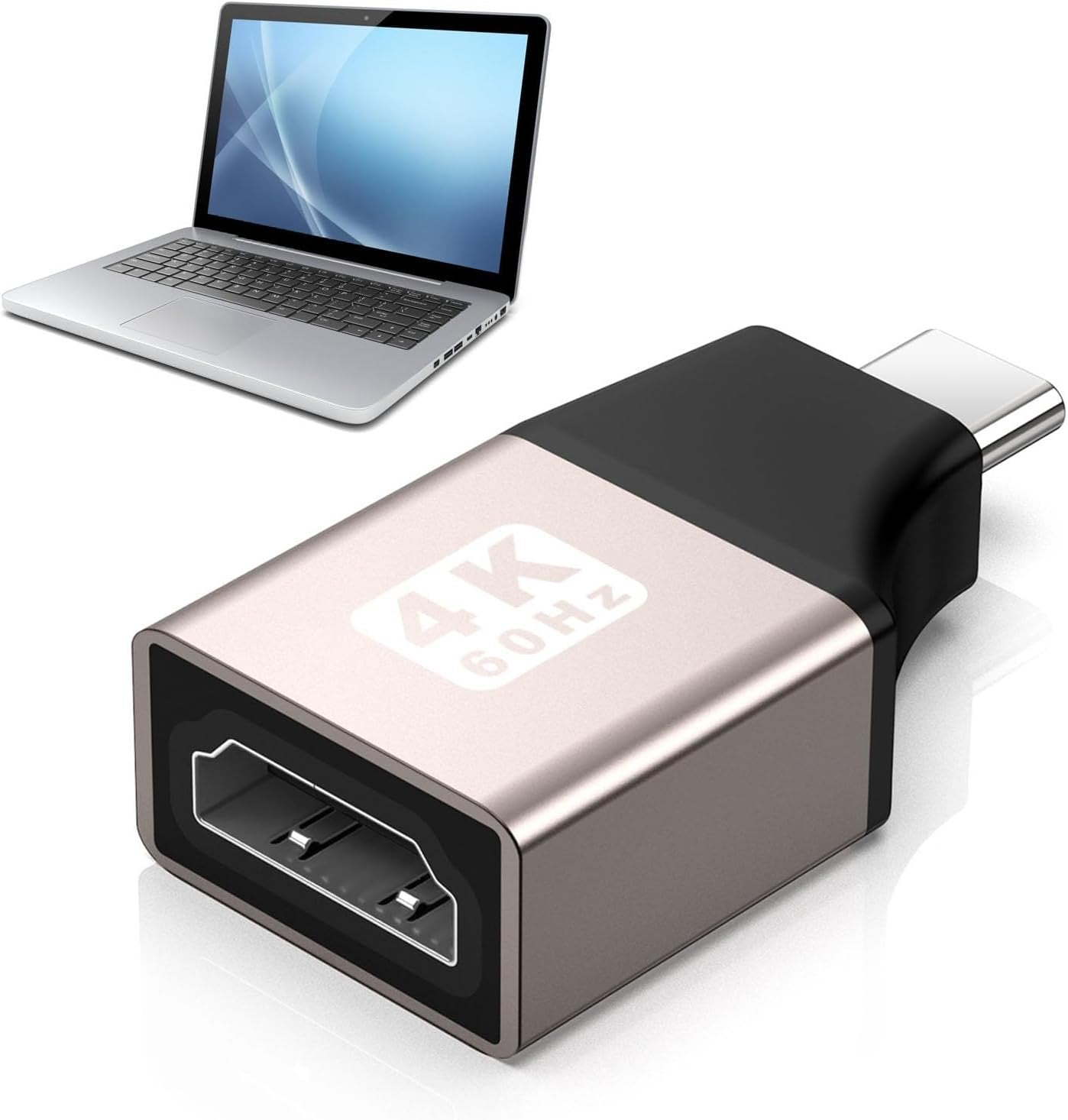 Argzm Highly Speed USB C HDTV Cable Adapter USB C to HDTV Female Connectors 4K@60Hz Streaming Adapter for Smartphones Laptops