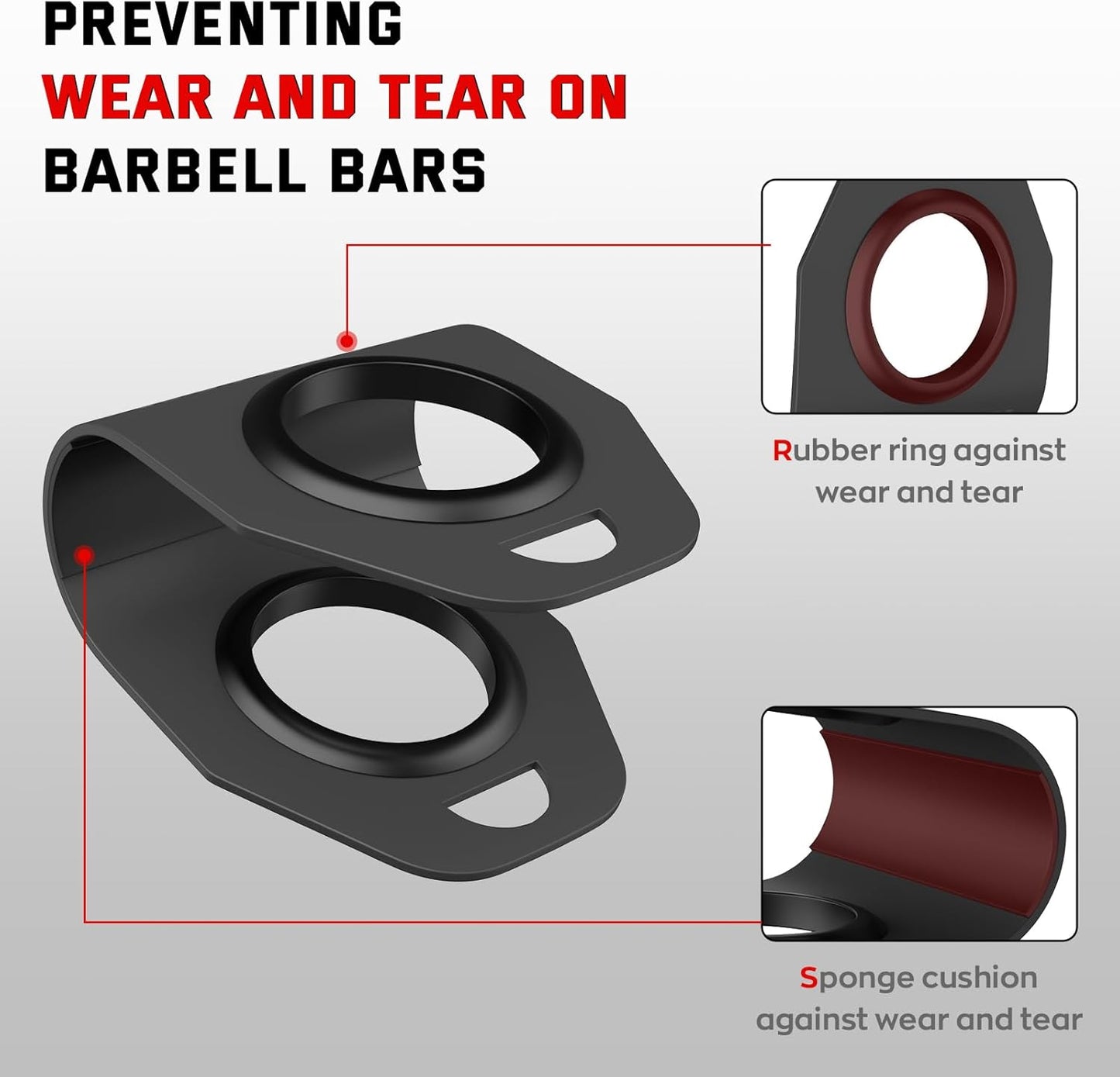 Home Gym Clips, Convert Dumbbells to Barbell, Turn Bars into Landmines, T-Bar Row with Any Grip, Hook Dumbbells on Dip Belts, Versatile Weightlifting Accessory for Olympic