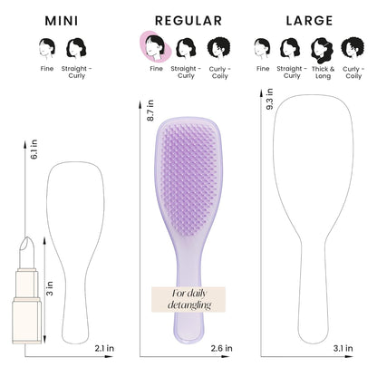 Tangle Teezer Fine & Fragile Ultimate Detangler Brush, Dry & Wet Hair Brush to Detangle & Reduce Breakage, Hypnotic Heather