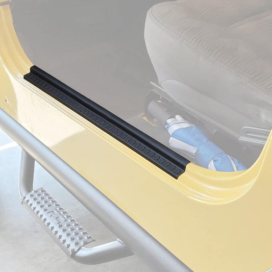 YOCTM Rubber Door Sill Protectors Guards Plate Entry Guard Kit for 97-06 Jeep Wrangler TJ Interior Accessories Full Protection Rubber Black
