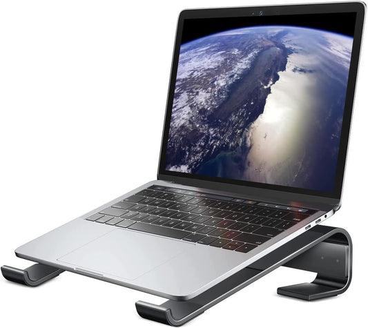 Bytebliss Laptop Stand for Desk, MacBook Pro/Air/HP/Dell Laptop Riser, Ergonomic Aluminum Laptop Holder, Anti-Slip, Cooling, Compatible with 9.7-17 Inch Laptops