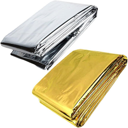 TOBBOMEY 2pcs Insulation Blanket Blankets Survival Survival Tarp Disaster Kit Emergency Poncho Emergency Tent Hurricane Supply List Body Warmers for Cold Weather Camping Gear Comfy Coating