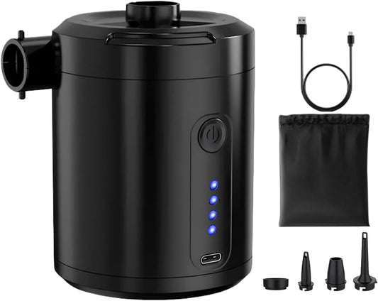 Small Air Pump, Rechargeable Portable Electric, 4.37x3.15in Low Noise Fast Inflation, Wireless Lightweight Design, Travel Pool Floats for Outdoor Gear, Float Pumps, Men