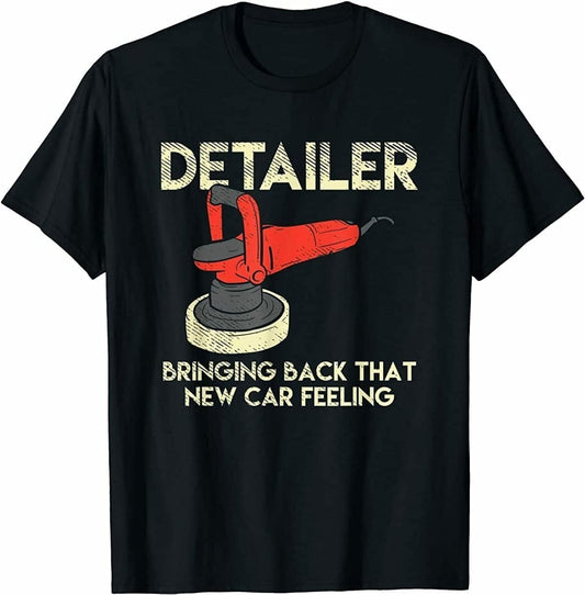 YUWUKEEE Limited Car Detailer Auto Detailing Car Feeling Car Cleaning Shirt Black