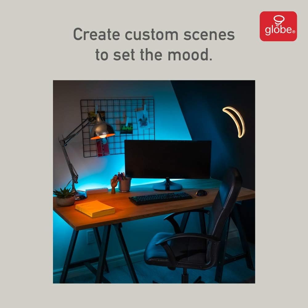 Globe Electric 50053 Collection Smart Strip Light, 16.4 ft, Multi-Color