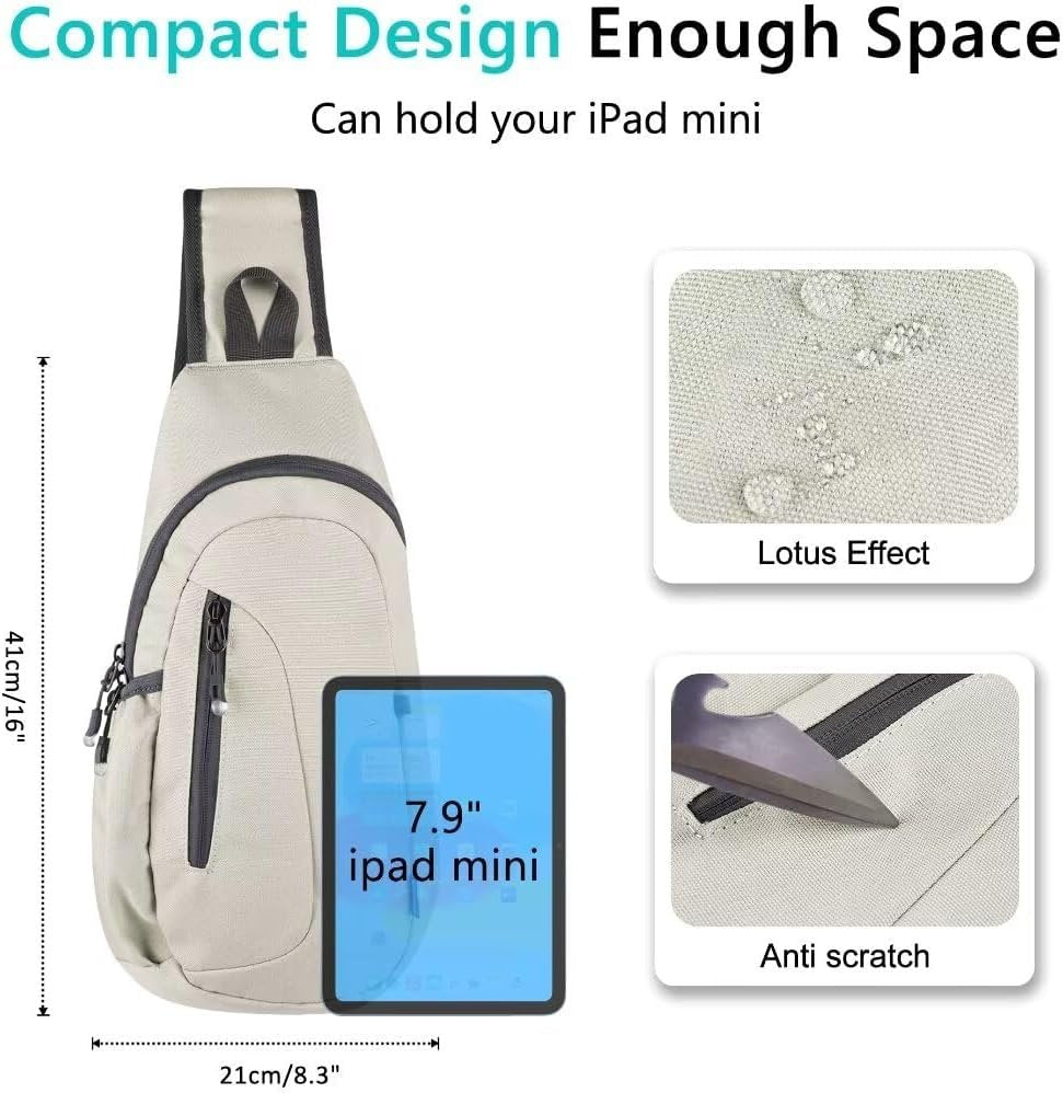 TITECOUGO Small Sling Bag Lightweight Crossbody Backpack for Men Women Shoulder Bag for Outdoor Sports