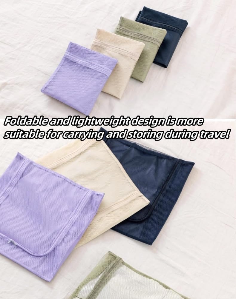 1PC Zipper Mesh Travel Clothes Storage Bag，Foldable Luggage Packing Organizer for Clothing, Perfect for Travel & Home Use, Durable & Compact Design