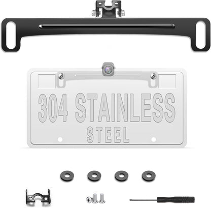 Pixelman Universal Car Rear View Camera License Plate Bracket,Dash Cam Mirror Camera Kit Accessories Rearview Camera Mount, Only Installation Holder for Backup Camera Reverse Camera