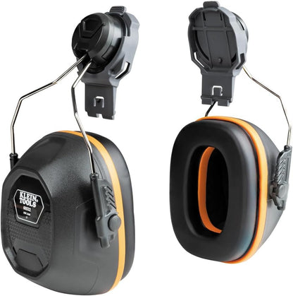Klein Tools 60532 Ear Muffs with Cap and Safety Helmet Hard Hat Attachment, 26dB NRR for Construction, Manufacturing, Maintenance