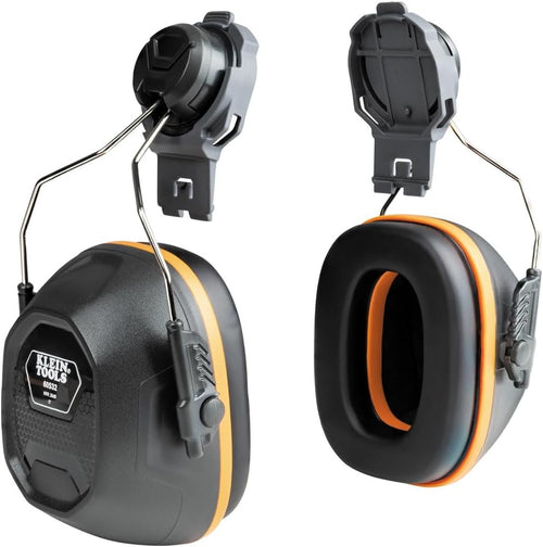 Klein Tools 60532 Ear Muffs with Cap and Safety Helmet Hard Hat Attachment, 26dB NRR for Construction, Manufacturing, Maintenance