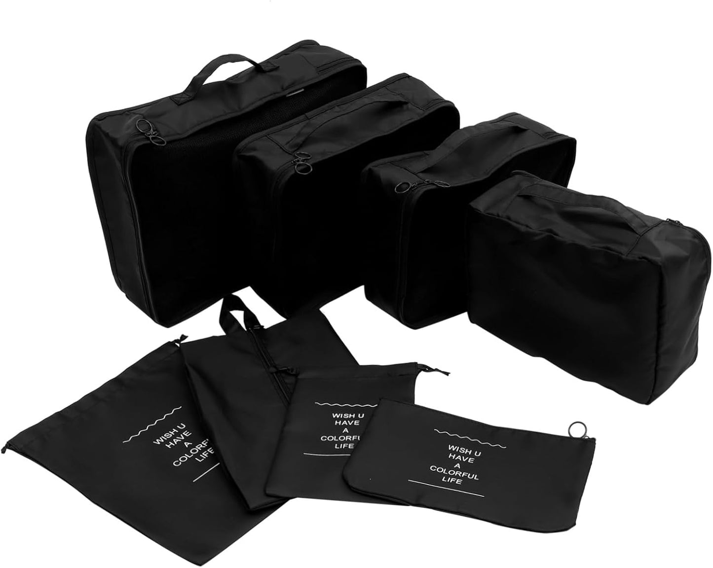 MOBUTOFU 8pcs Set Packing Cubes Set for Travel Durable Luggage Organizer Bags for Clothes Versatile Suitcase Storage for Maximum Organization