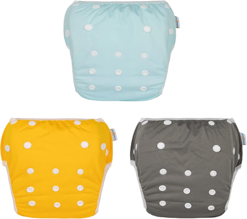 Babygoal Baby Reuseable Washable and Adjustable for,Outdoor Activities and Daily Use,Swim Lessons for Babies 0-8 Months,3SD31-CA