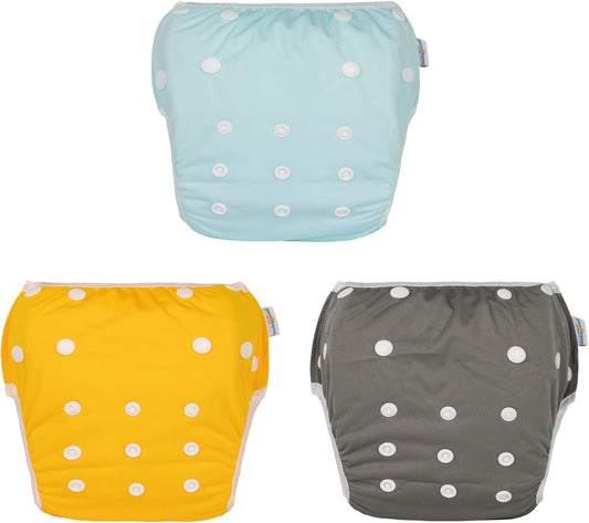Babygoal Baby Reuseable Washable and Adjustable for,Outdoor Activities and Daily Use,Swim Lessons for Babies 0-8 Months,3SD31-CA