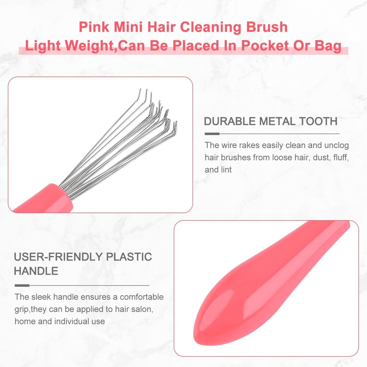 2 Combs Cleaning Tools, Clean Comb Brush Cleaning Comb, Hair Rake Tool Comb Cleaning Brush Hair Dust Removal Brush