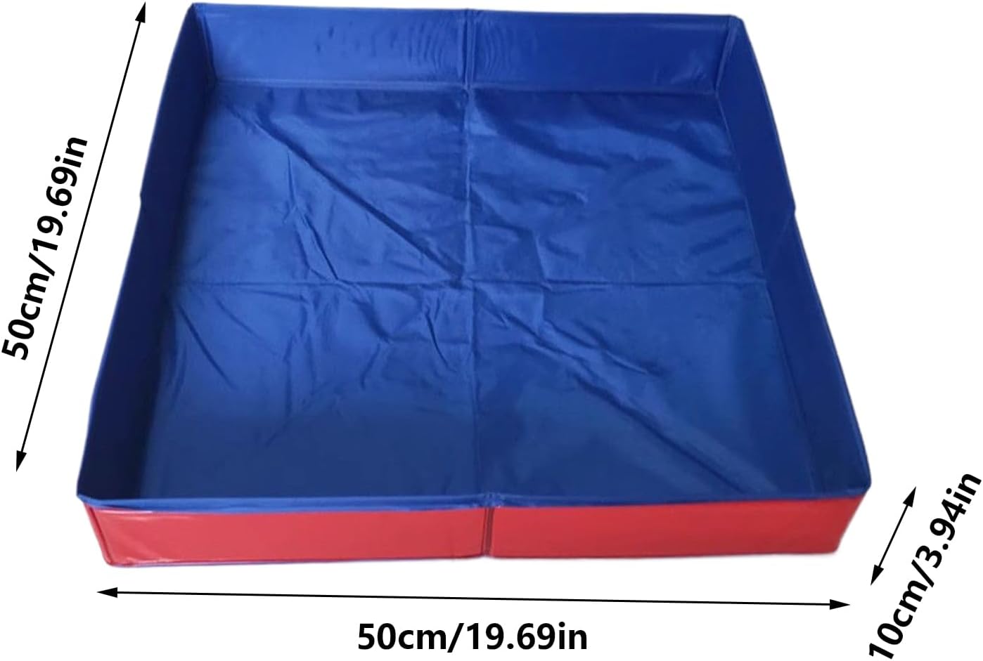 Pet Swimming Pool, Foldable Dog Bath Tub, Square Shaped PVC Pets Tub, Long Tail Keyword, Non-Inflatable Portable Bathing Solution for Cats Puppies and Small Animals Indoor Outdoor
