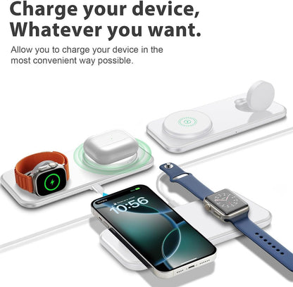 2 in 1 Wireless Charger Wireless Charging Pad Compatible with iPhone 16 15 14 13 12 11 XS XR X Series,Apple Watch 10/Ultra 2/9/Ultra/8/SE2/7/6/SE/5/4/3/2,Airpods4/3/Pro,Galaxy S Note Z Buds Series