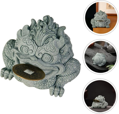 LIFKOME Statua Di Rospo Decorativa Cinese Oggettistica Per Casa Statuetta Tea Pet