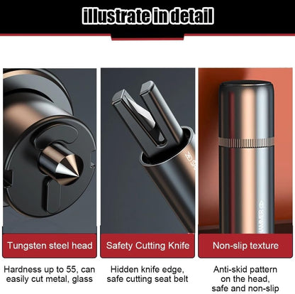 YXTKJ Portable 2 in 1 Car Window Breaker, Multi-Function Life-Saving Glass Breaker Safety Hammer, Emergency Car Escape Tool, The Seat Belt Cutter Rescue Tool Car Auto Accessories