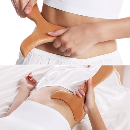 CGTOLOS Wooden Lymphatic Drainage Tool Massage Paddle Professional Gua Sha Soft Tissue Body Sculpting Anti-Cellulite Muscle Release for Women for Men