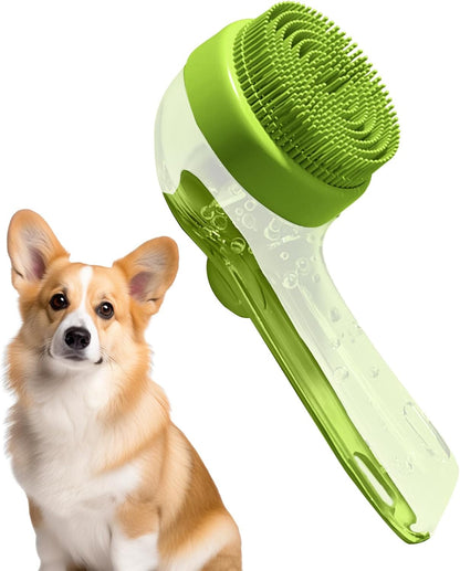 Dog Bath Brush, Soft Slicker Wash Brush Shedding and Grooming 7.48x3.35x1.18 inches, Gentle Scrubber Comb for Flea Dandruff Matting Removal, Hygiene Tool for Bathing and Massage