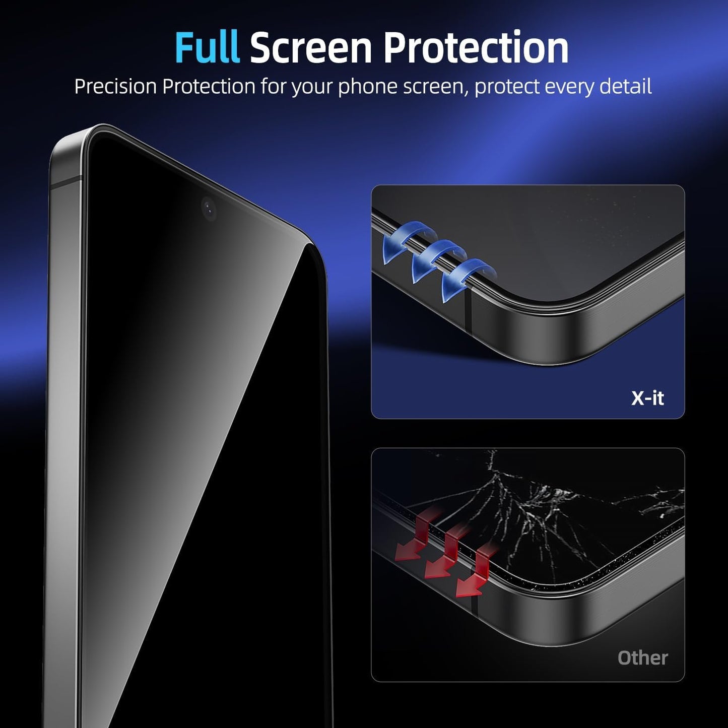 X-it for S25 Ultra Screen Protector [Non-Glass] Auto Alignment, Bubble-Free, Fingerprint ID Support,Case Friendly