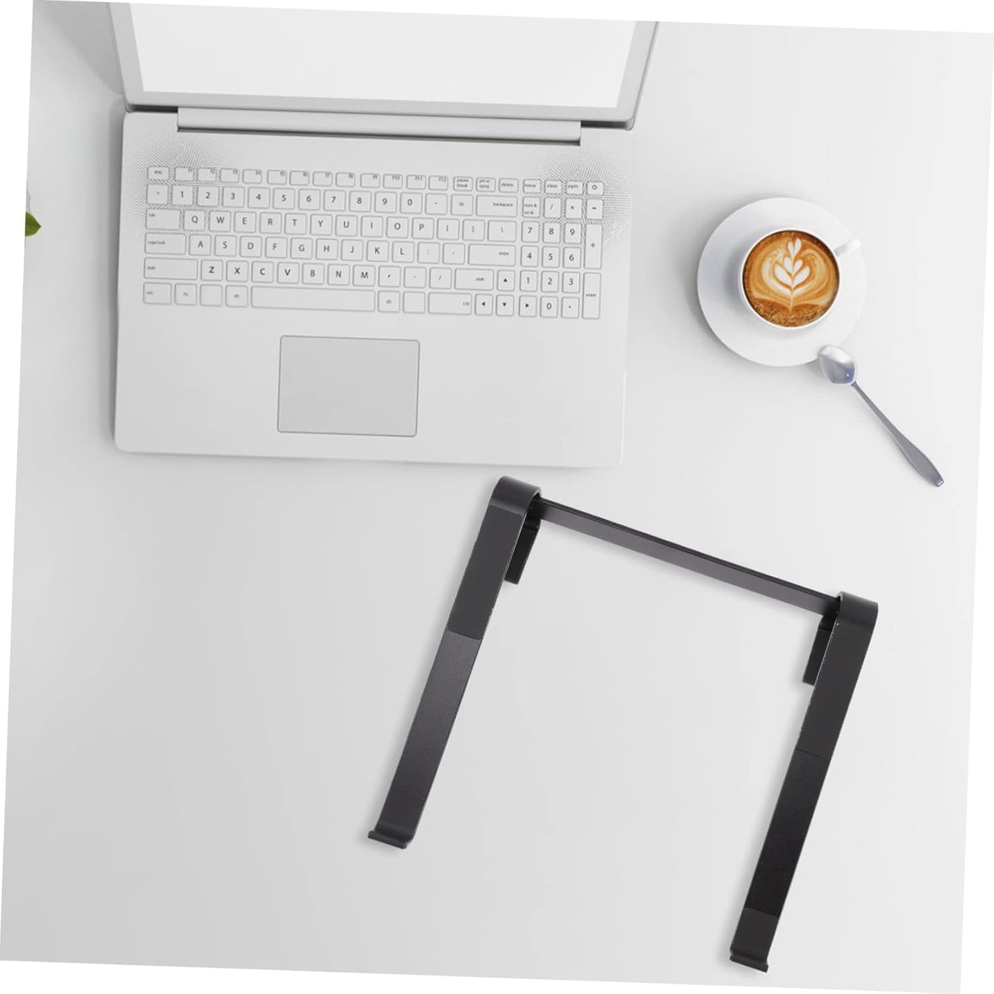 TEHAUX Aluminum Alloy Laptop Riser Holder for Desk Ergonomic Cooling Stand with Non Slip Pads Supports Laptops Durable and Stable