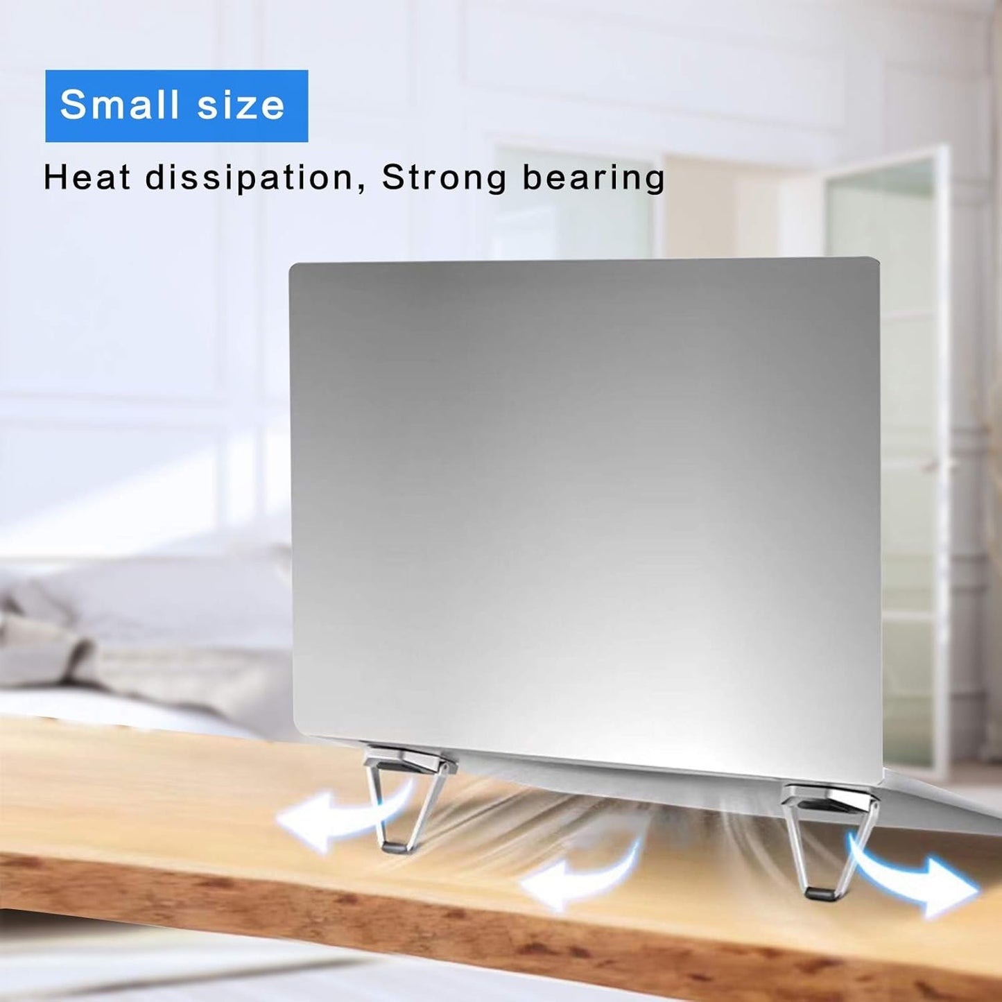 ELE DEPI Portable Laptop Stand, Zinc Alloy Invisible Laptop Cooling Pad, Mini Laptop Riser, Ergonomic Laptop Legs for 12-20 Inch Laptops